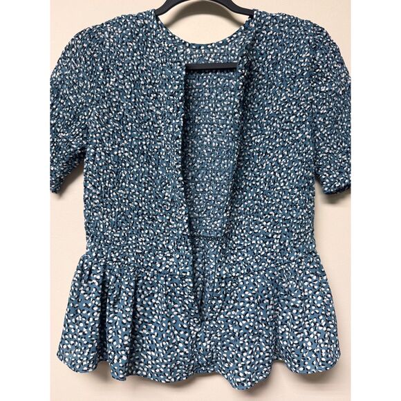 BUNDLE OF 2 - ANN TAYLOR Smocked Peplum Top, BANANA REPUBLIC FACTORY SilkyLuxe - Picture 13 of 15